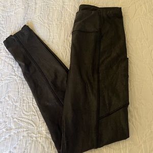 21 Saints Coated Faux Leather Athletic Legging